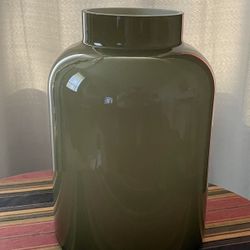 Lg Green Glass Vase
