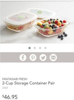 Princess house fantasia lunch containers set of 2