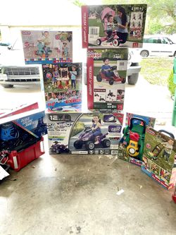 ALL AGE TOYS  SEALED  DINOSAUR  , RED CART IS SOLD PRICE RANGES $20-$100