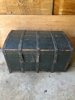 Antiq large 1700s 1800s hand forged handles trunk chest