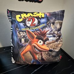 Crash Bandicooot 2: Cortex Strike Back Plush Pillow – 20x20” – Double Sided Collectible!