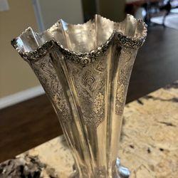 Silver flower vase