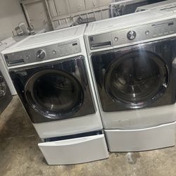 💯🌆Kenmore Elite Jumbo Washer And Dryer Electric🌆💯
