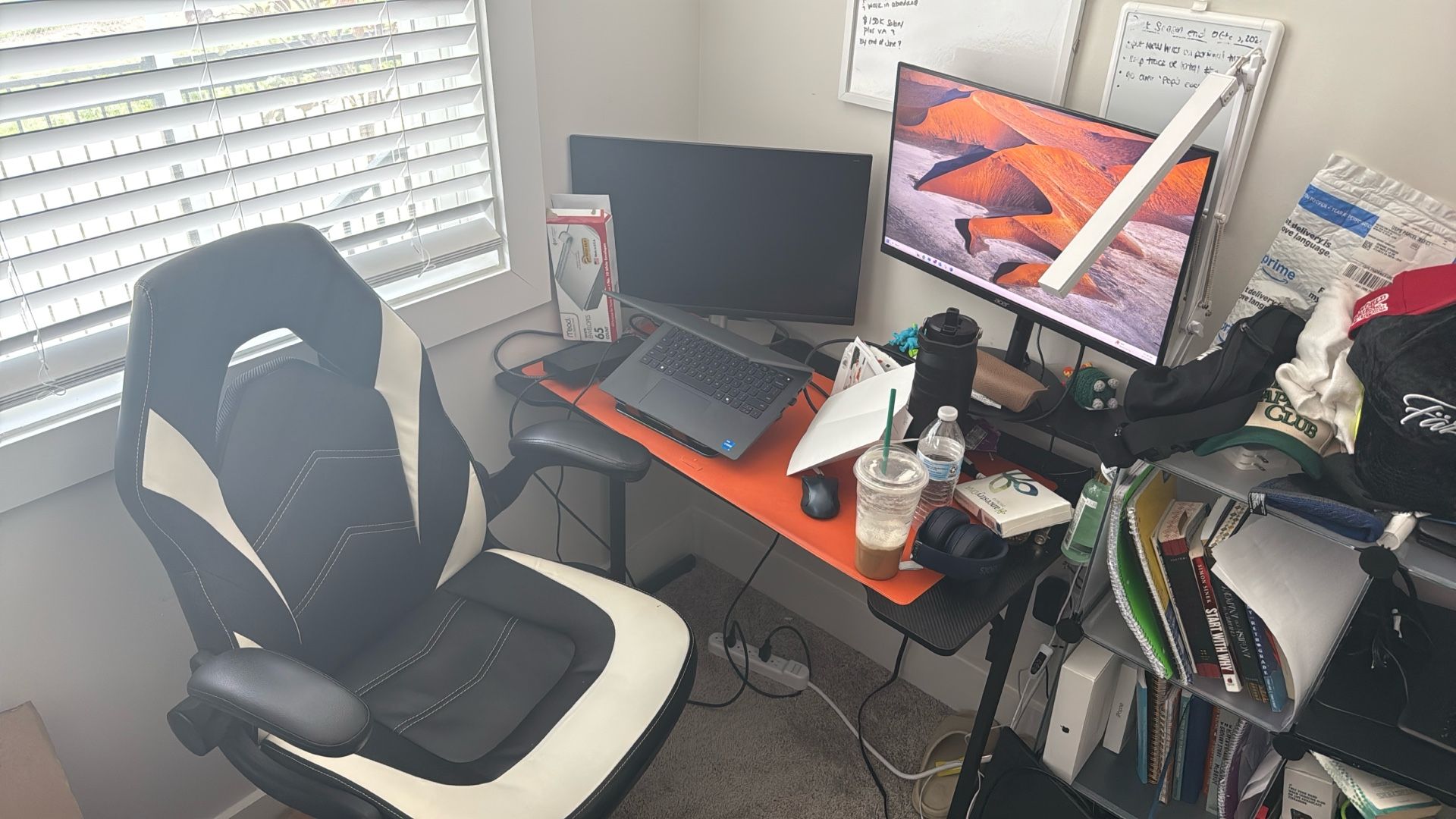 Gaming Chair, Desk And 1 Monitor