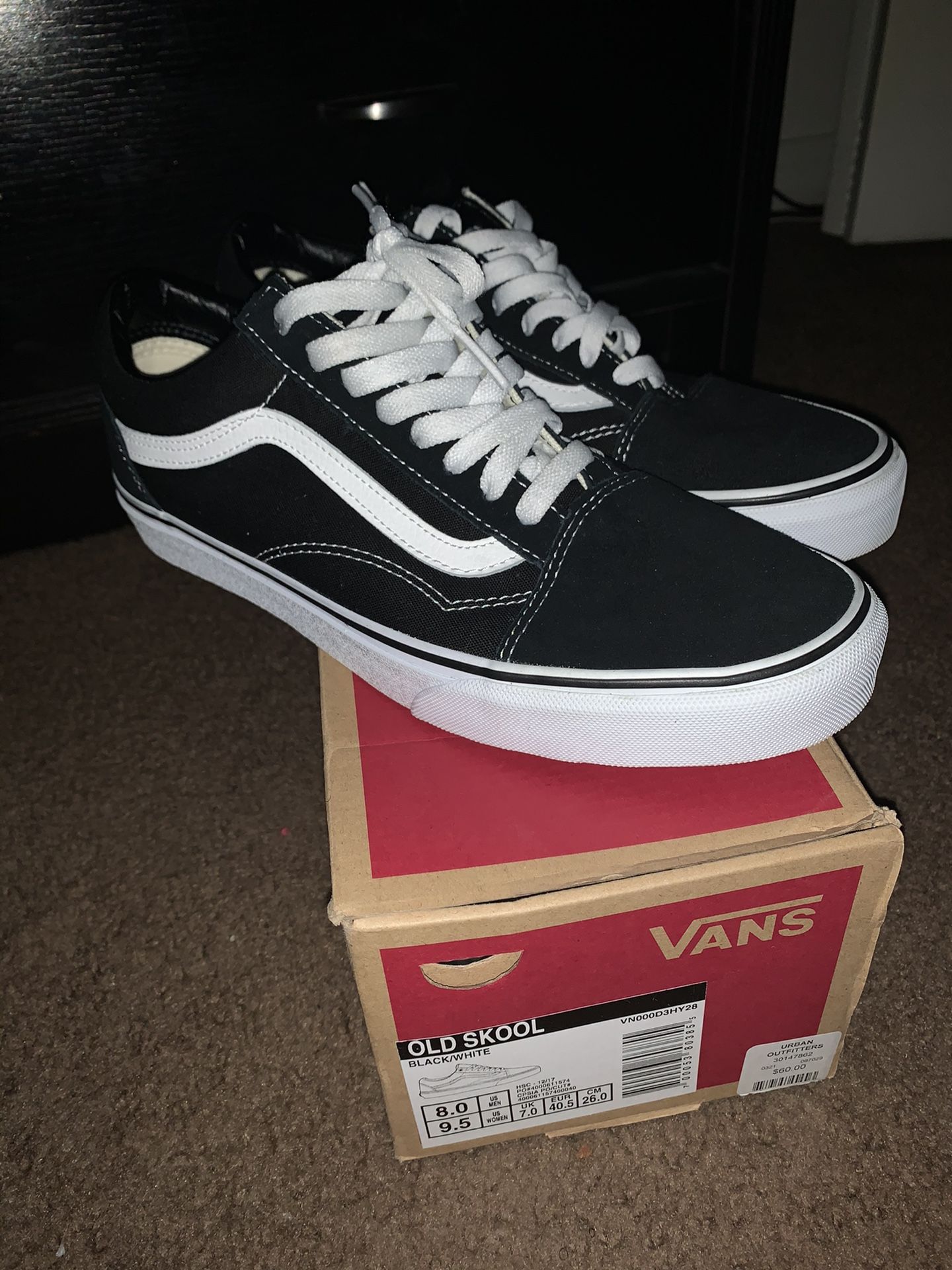 Men’s Sz 8 Old Skool Black Vans