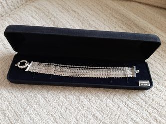 Vintage unique Sterling silver multi strand bracelet
