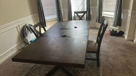 Table With Three Chairs Included 