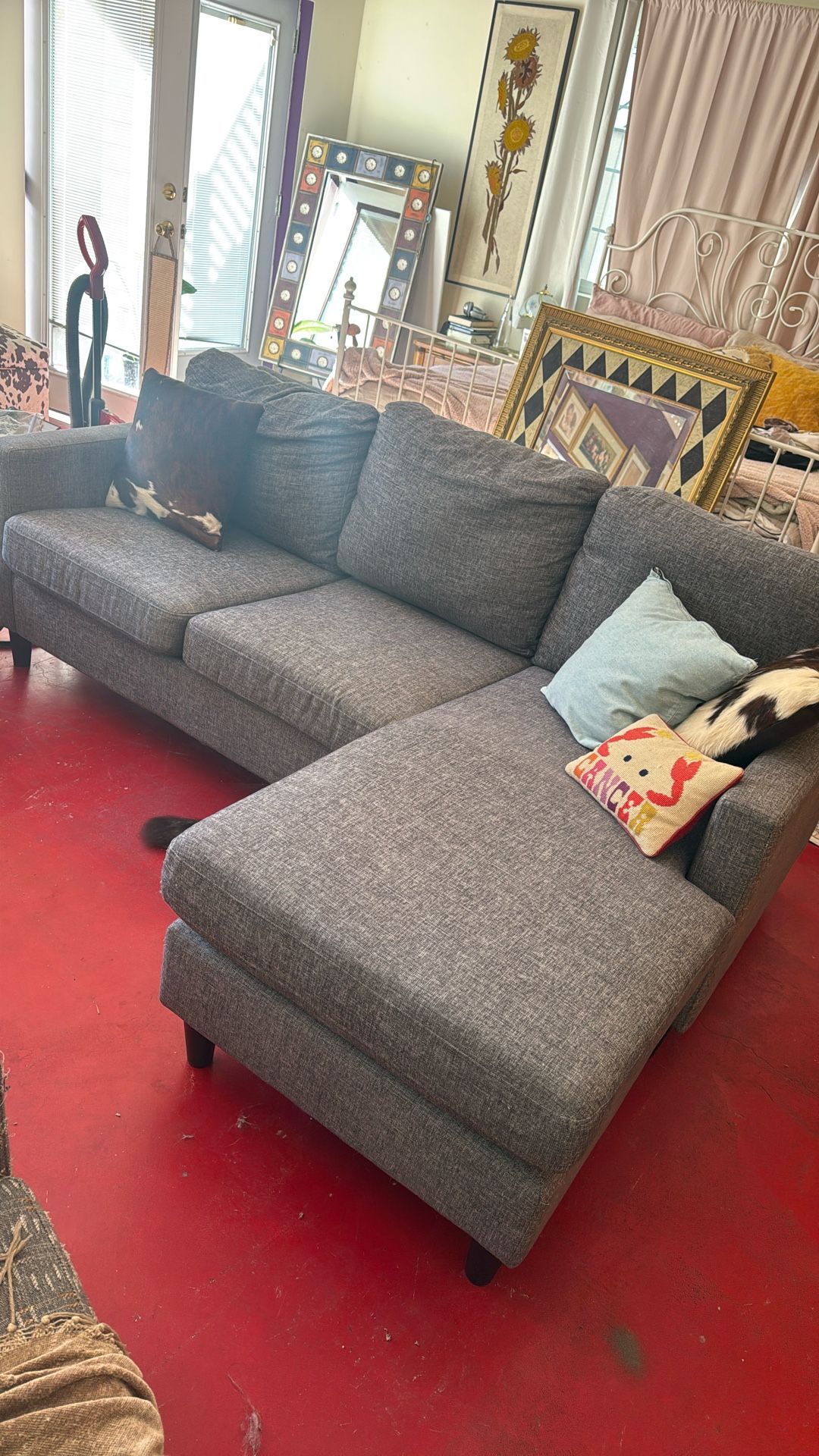 Gray Sectional Couch Small