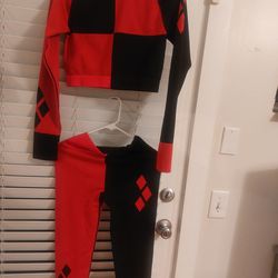 Harley Quinn Kids Leggings with Top Set Size LARGE fits Kids Size 10/12