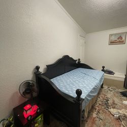 Twin Bed With Matching Cabinet