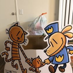 Dog Man Party Banner Cut Out 