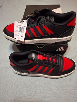 Adidas Break Start Low Black Red Men's Size 12 Brand New In Box JR1440