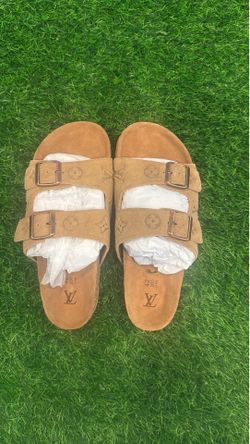 Brown Suede Louis Vuitton Sandals [LV Venice Mules]