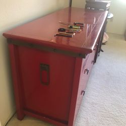 Red Wooden Dresser