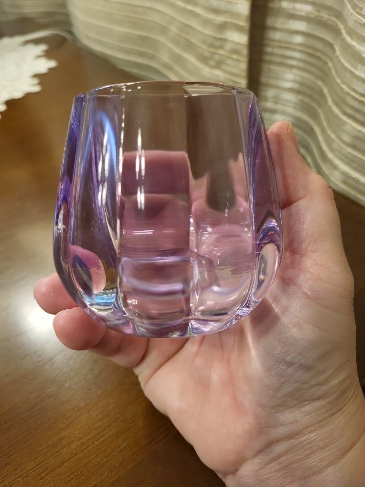 Purple Tulip Candle Holder Votive 