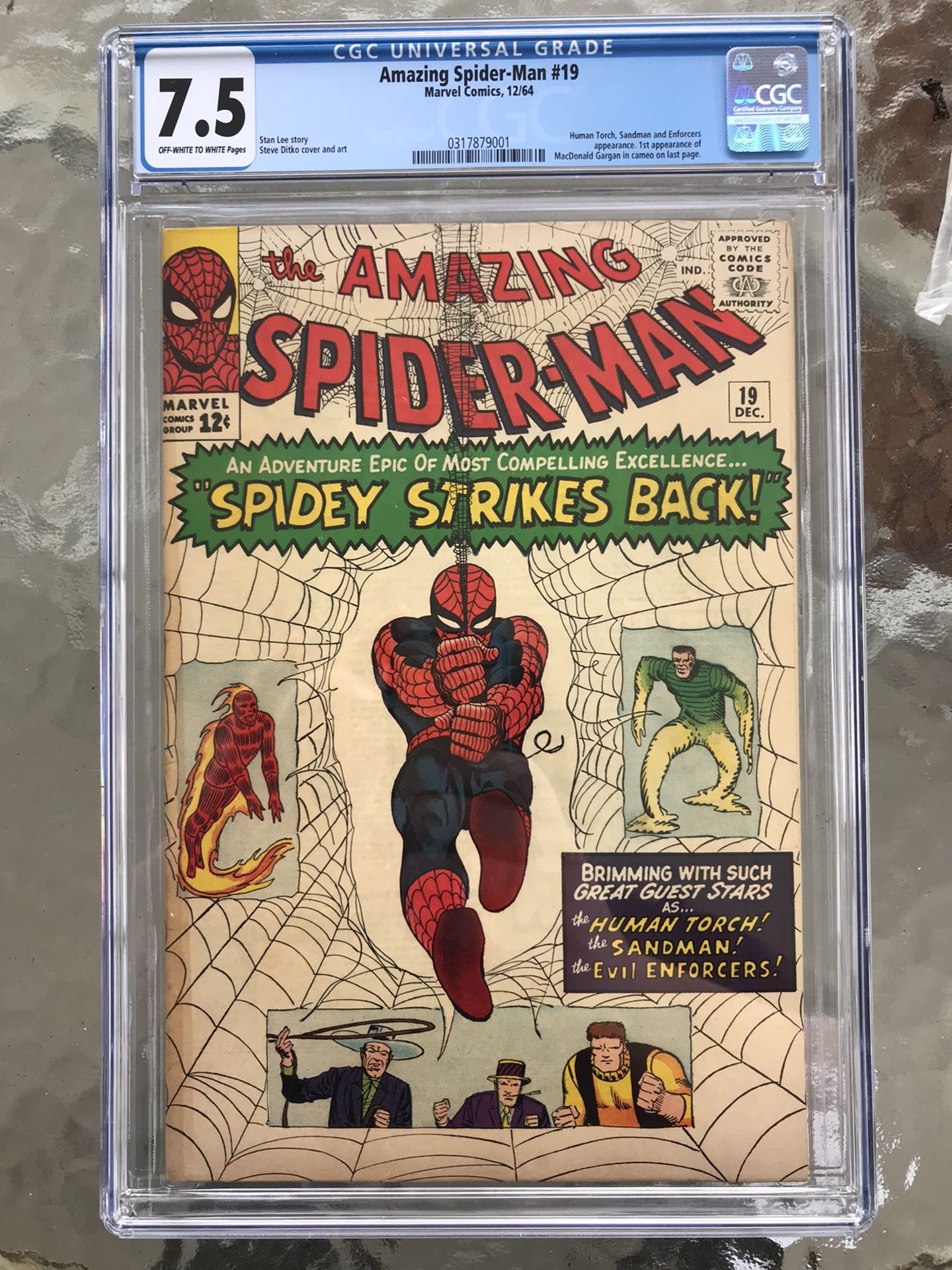 Amazing Spider-Man #19 (1964) CGC 7.5 — O/w to White; 1st Mac Gargan Cameo