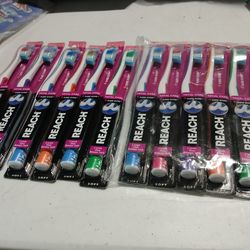 New Reach Total Care Floss Clean Toothbrush Soft Regular (Pack of 6) 2 Pack