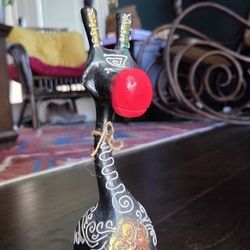 Indonesian Black and Red Carved Giraffe