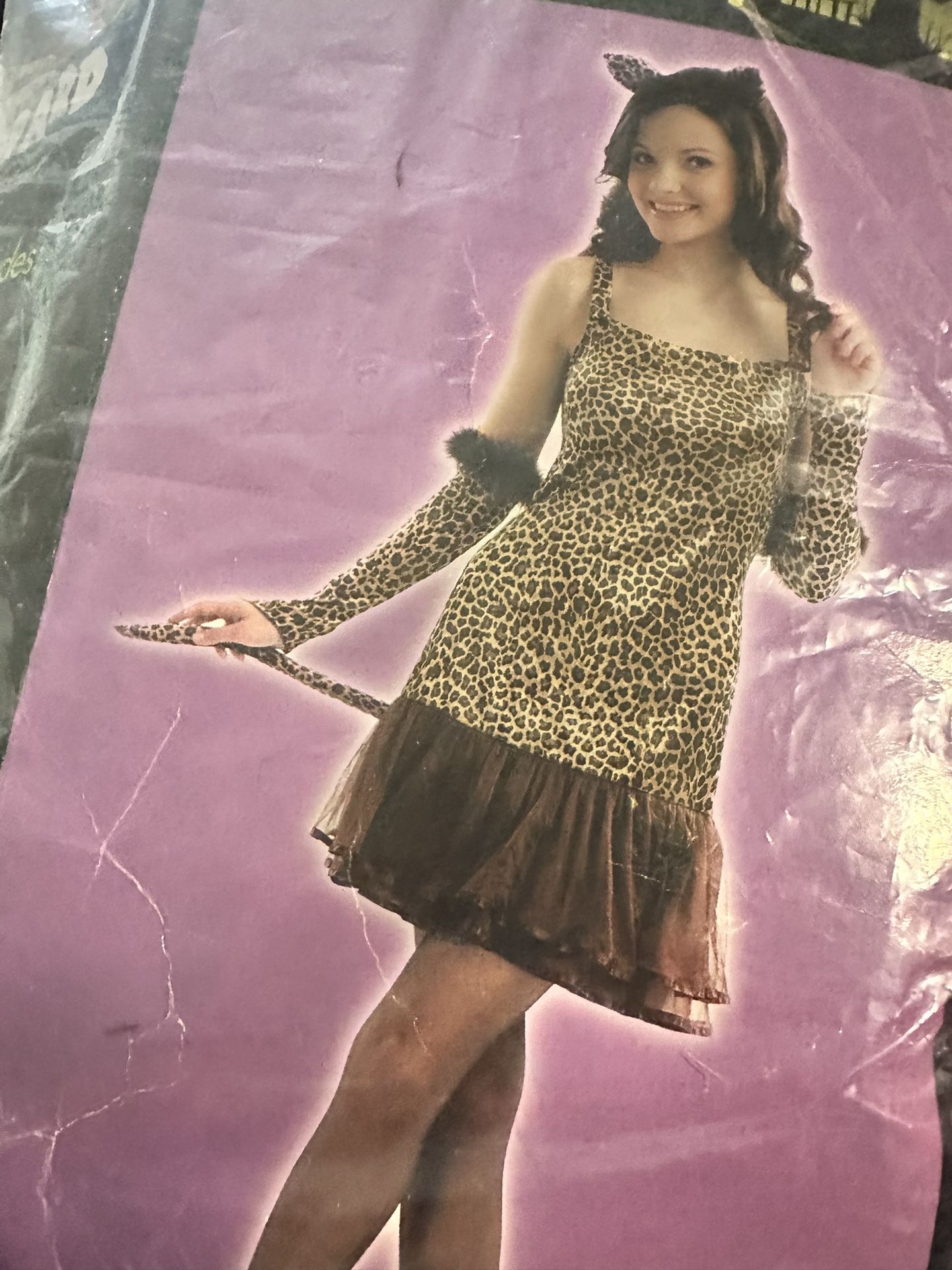 New Leopard Cute / Sexy Halloween Party One Size Woman’s Costume Dress Gloves Ears & Tail