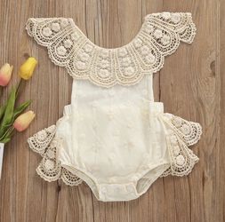 Baby Girl Laced Jump Suit ((New))