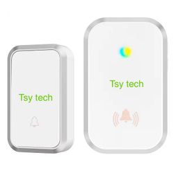 Wirless Doorbell US EU Plug 1000ft/300M Remote Door Bells Cordless  ( white )