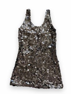 TalieNK Silver sequin mini dress, size 36