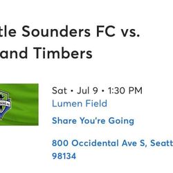 Sounders Ticket For This Saturday