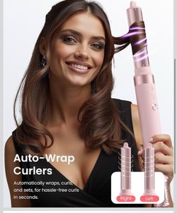 🔥Brand new🔥 5 in 1 Hot Air Styler Wrap - High-Speed Hair Dryer, Volumizing Brush with Auto Curlers, Fast Drying & Frizz-Free Styling Straightening, 