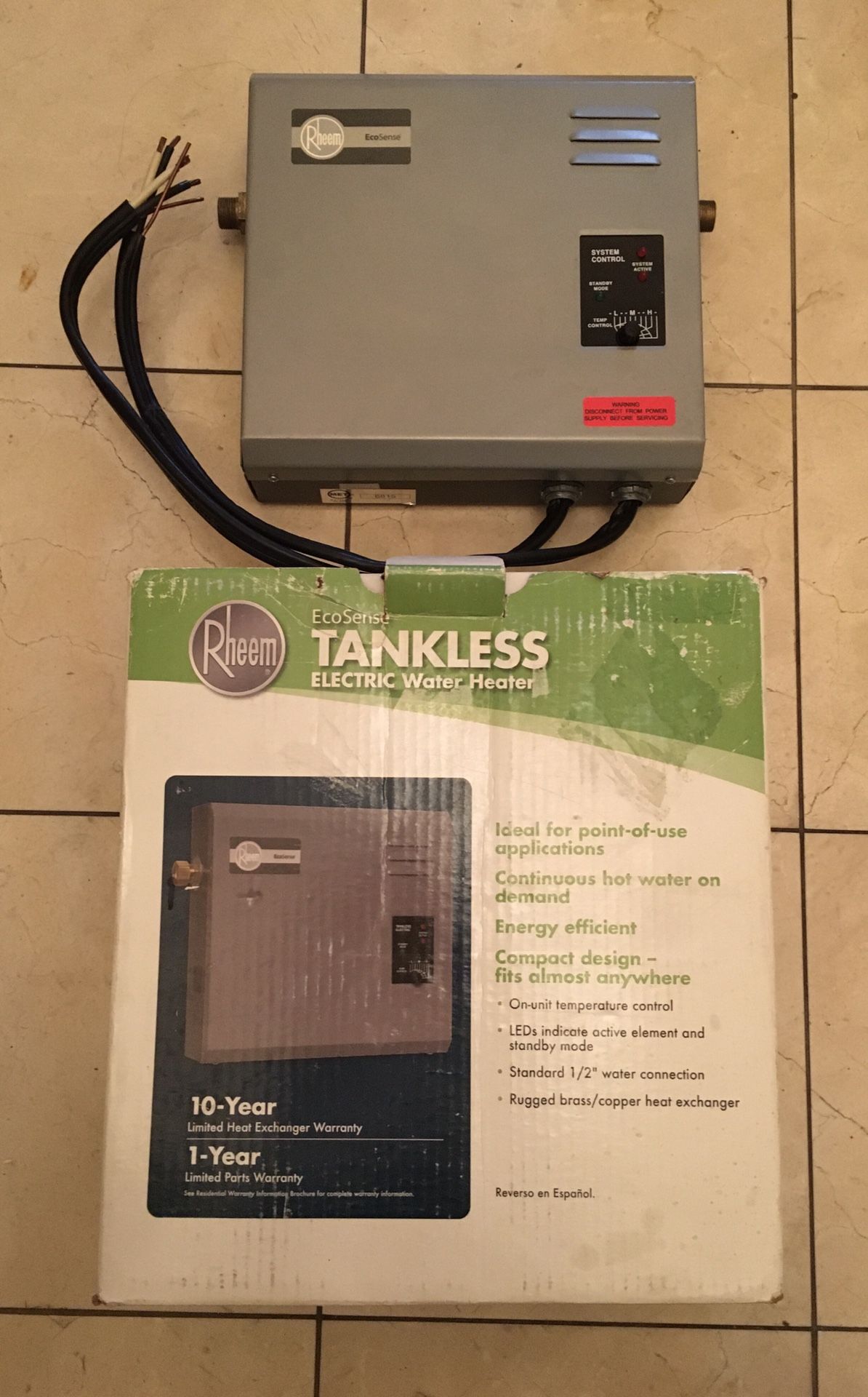 Rheem Eco Sense Tankless Electric Water Heater -