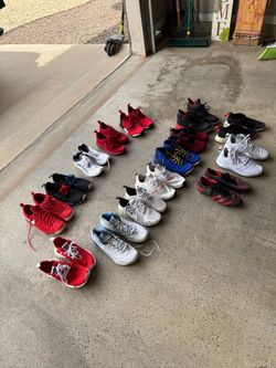Different types of shoes but mainly Adidas NMDs all size 9