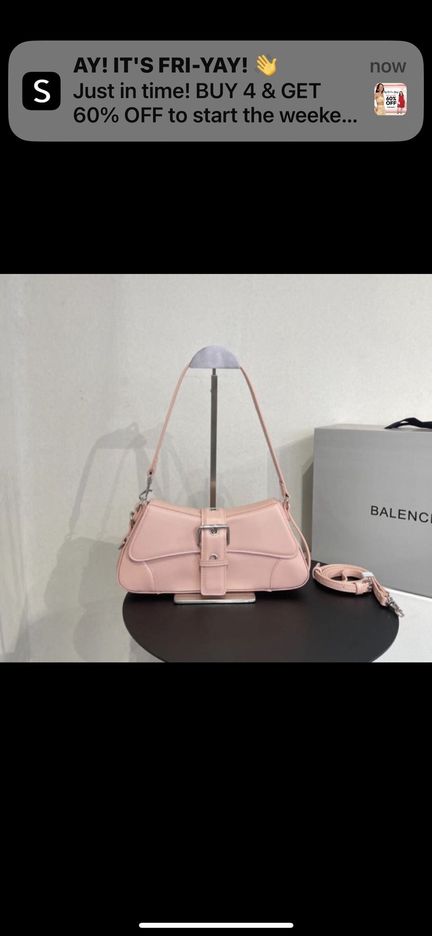 Women’s Beautiful Pink Leather Crossbody/ Shoulder Bag 