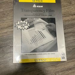 K&M Transparency Film    11” x 8 1/2” Sheets