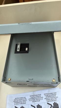New never installed breaker box with 220 breakers installed