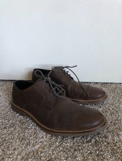 Ben Sherman Men's Brown Leather Round Toe Oxford Shoes Size 8.5