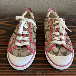 Coach Barrett Pink Trim Shoes