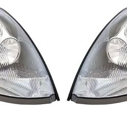Headlight Compatible with Volvo 2004-2017,Chrome or Black Cover,Passemger & Driver Side (Chrome Driver&Passenger)