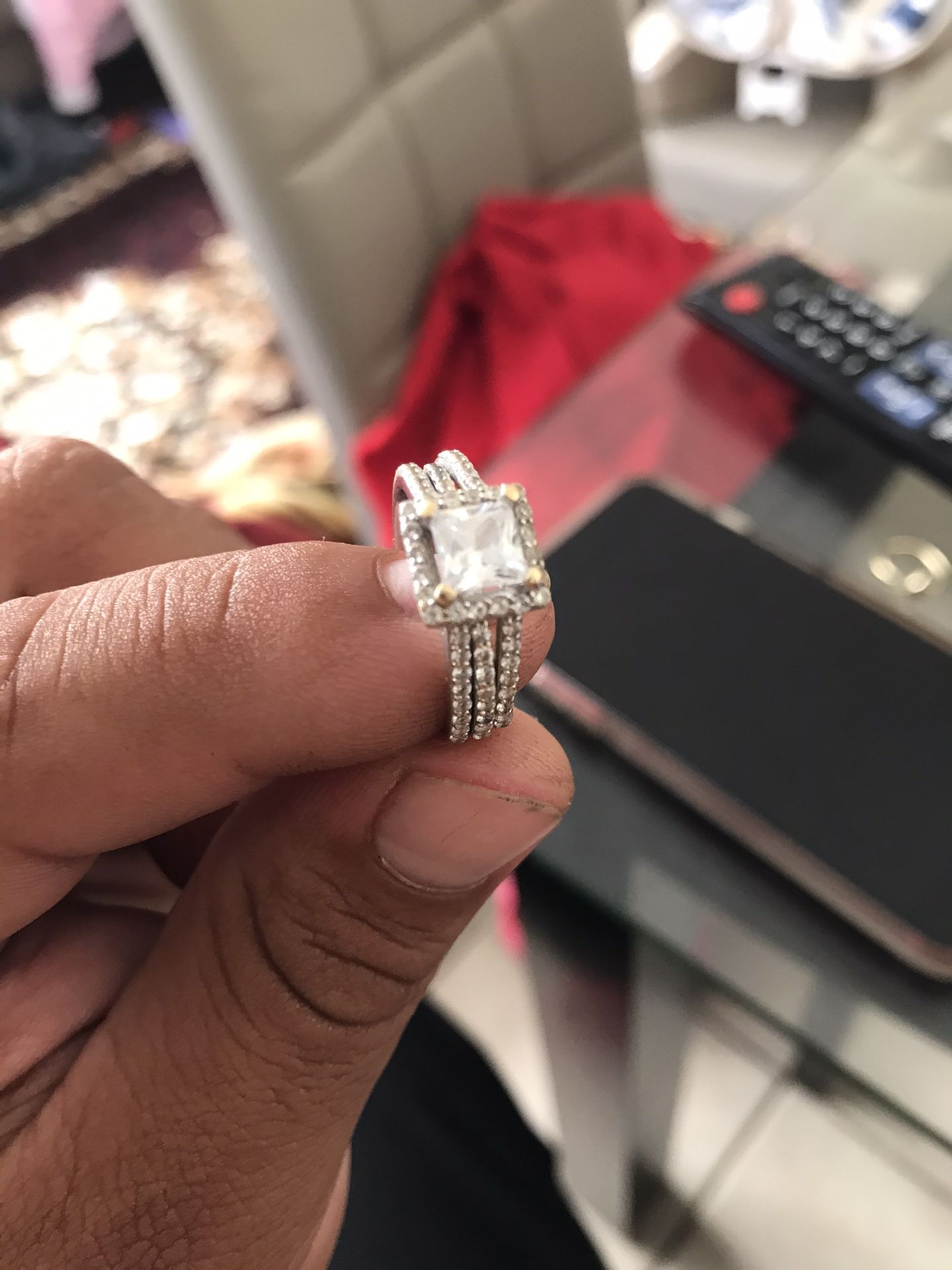 White gold ring