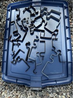 Mixed Lot of Curtain Metal Brackets and Clips