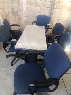 Conference table and chairs