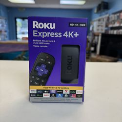Roku Express 4K+ | Streaming Player HD/4K/HDR with Roku Voice Remote and control