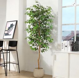 7ft Large Artificial Ficus Tree with Pot