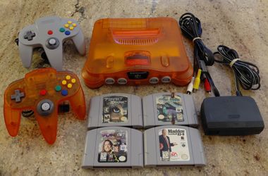 Nintendo 64 Funtastic Fire Orange 🍊 Rare