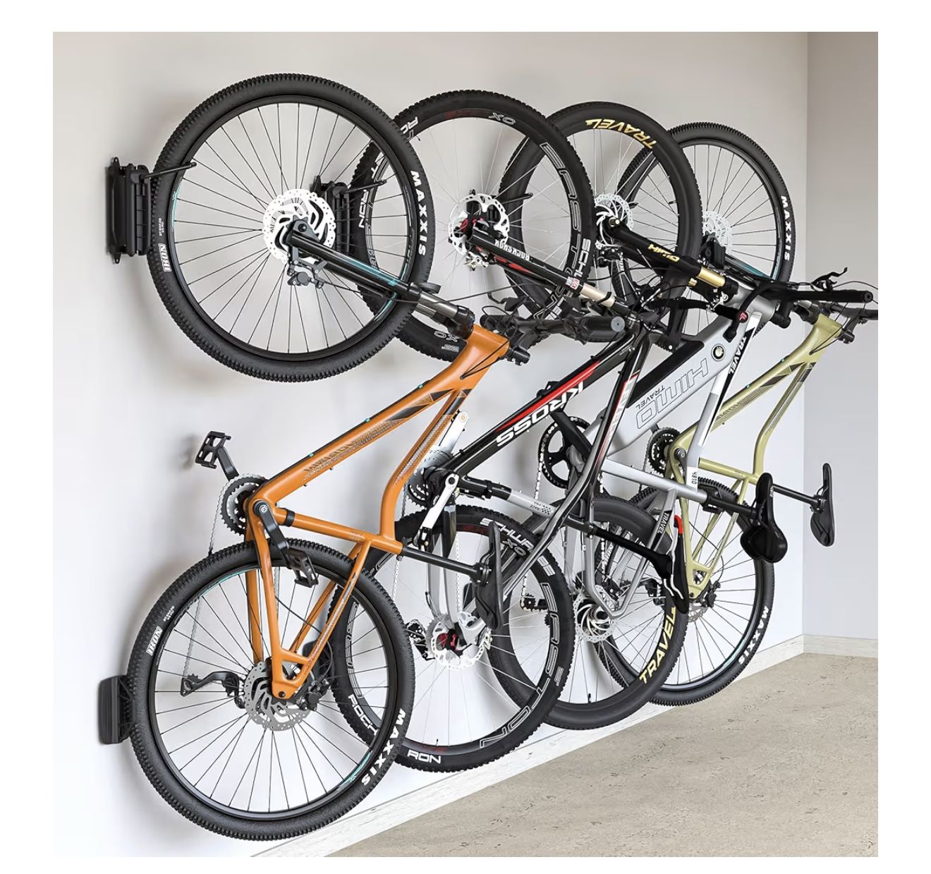New monTEK Swivel Bike Wall Mount, Bike Hangers for Garage, Space-Saving Vertical Bike Rack, Sturdy Bike Storage Rack Holds Up to 66lbs, Easy to Insta