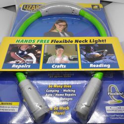 Lizard Neck Light, a hands-free, flexible neck light designed for various tasks