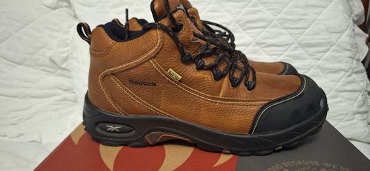 Reebok Work Boot Brown Leather Mid-Cut