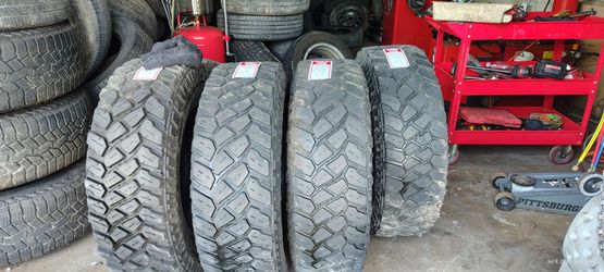 FULL SET OF 255/75/17 FIRESTONE WHEELS AND TIRES MOUNTED AND BALANCED