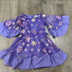 Disney Rapunzel Purple Embroidery Dress Size 5/6