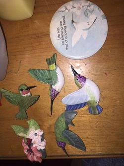 6 HUMMINGBIRD MAGNETS