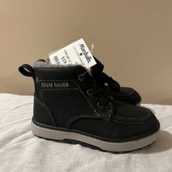 New Eddie Bauer Maddox-T  Kids Black Boots Faux Fur 7m