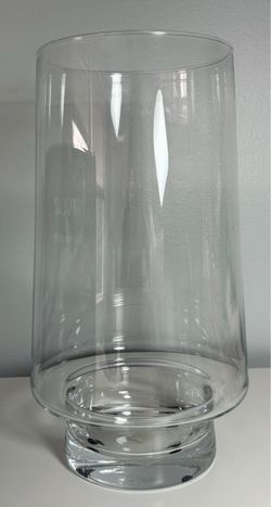 Crate & Barrel Solo Hurricane Vase-Hand Blown- Made in Portugal Item #352195-MINT 12"🔴Details Below🔴